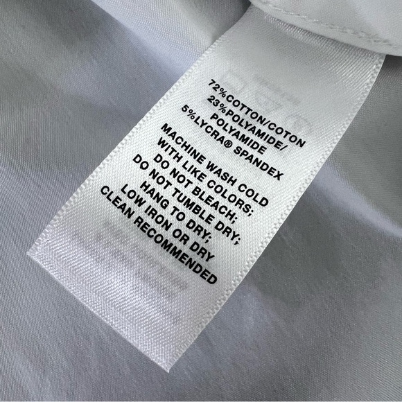 Lafayette 148 Top Women’s Large White Button Up Tunic Shirt Minimalist B2 - Picture 5 of 7